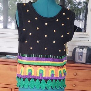 Ugly Sweater Vest Over-Embellished